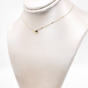 14k SOLID GOLD AUTHENTIC STAMPED HEART CHOKER